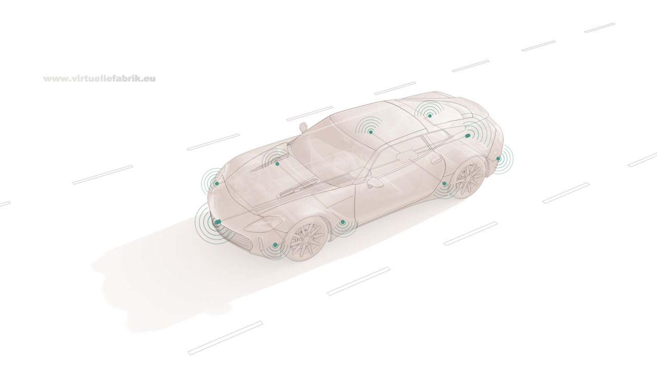 Visualisierung ADAS-Sensoren in Fahrzeugen